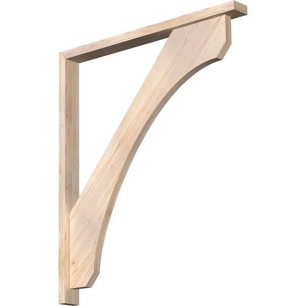 Ekena Millwork Legacy Block Smooth Bracket w/ Offset Brace, Douglas Fir, 3 1/2"W x 38"D x 44"H BKT0402X38X44LEC05SDF - main